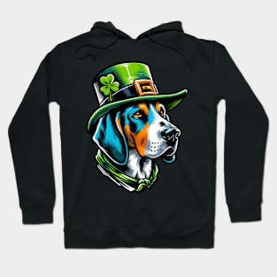 Bluetick Coonhound Celebrates Saint Patrick's Day Festively Hoodie